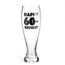 Happy Birthday Pilsner Glass - 60th - £29.84 GBP