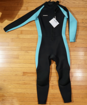 DivMystery Neoprene Full Body Wetsuit Women 10L Black Blue (Aqua) - £25.87 GBP