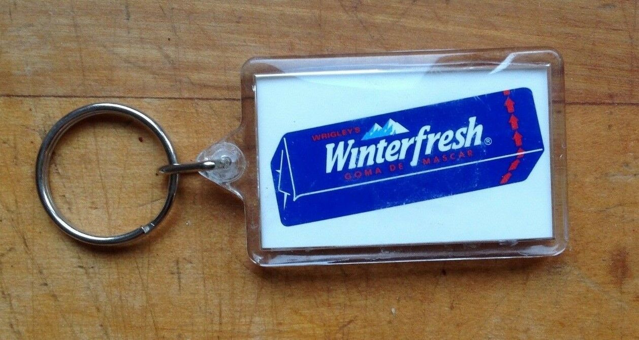 Primary image for Wrigley's Winterfresh Promotional Acrylic Keychains Lot of 8 "Goma De Mascar"