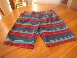 Men&#39;s RARE Modern Amusement walk casual shorts 28 CROW multi stripe surf... - $23.16