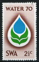 South West Africa SWA 329 MNH Water Drop &amp; Flower Water Affairs ZAYIX 092022S81M - £1.19 GBP