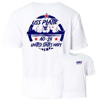 USS PLATTE AO-24  Performance T-Shirt.  US NAVY - $20.95+