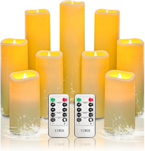 Waterproof Flameless Candles, Outdoor Battery Operated LED Pillars Candles, Elec - £14.60 GBP