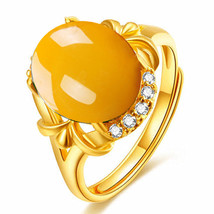 Woman&#39;s S925 Silver Ring Inlaid with Beeswax and Moissanite - £9.83 GBP