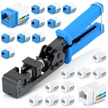 Ems Easyjack (Cat6A Kit) - Speed Termination Tool, With 10 Blue &amp; 10 Whi... - $130.99