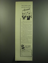 1949 Ac&#39;cent MSG Ad - Don&#39;t believe what gourmets say about Ac&#39;cent - £14.76 GBP