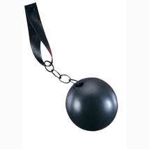 Ball and Chain Halloween Accessory Plastic Approx 4&quot; in Diameter Costume... - $6.95
