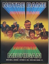 Notre Dame Vs Michigan Ncaa Football Game PROGRAM-09/13/1986-vf - £47.58 GBP