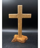 Myrtlewood Standing Crucifix Solid Wood Base Christian Religious 9.5” Tall - $659.42 MXN