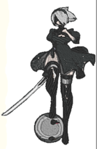 Anime Embroidery Pattern Nier Automata 2b - £3.99 GBP