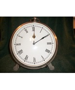 Quartz Vintage Brushed Pewter &amp; Metal Hanging / mantle clock w/ Stand  l... - £39.31 GBP