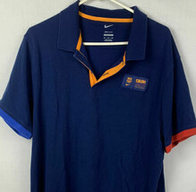 Nike Polo Shirt Swoosh Culers FCB Barcelona Soccer Logo Mens 2XL Collared - $29.99