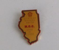 Vintage Get In The Act With Theriac 1989-90 MOC Grand Of Illinois Lapel Hat Pin - £4.96 GBP