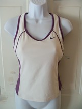 Nike Fit-Dri White/Purple Sleeveless Top W/Built In Bra Size Small Women... - $16.56