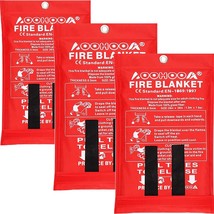 Aoohooa Fire Blanket Fiberglass Emergency Fire Safety Blankets, And Fireplace. - £31.91 GBP