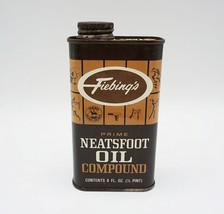 Fiebing Company Prime Neatsfoot Oil Compound Advertising Tin Can - $14.84