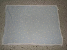 Katie Little Kidsline Blue White Plush Star Boa Baby Blanket Lovey Boy - $21.36