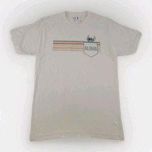 Disney Lilo &amp; Stitch Aloha Pocket T Shirt Sz M Light Yellow Cotton - $15.83