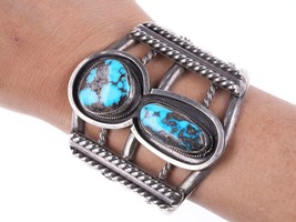 6&quot; Navajo Bisbee turquoise Silver bracelet - £885.53 GBP