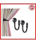 Elegant Black Matte Curtain Holdbacks - Heavy-Duty Decorative Tiebacks, ... - $42.14 CAD