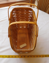 Longaberger Hand Woven Basket with Insert 2000 15&quot; Wide X 8.5&quot; Tall Lg Vegetable - £74.38 GBP