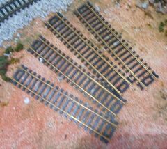 HO Scale Lot: 4 Straight 6-inch Tracks; Vintge Model Railroad Train - $4.95