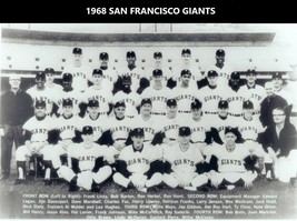 1968 SAN FRANCISCO GIANTS 8X10 TEAM PHOTO BASEBALL PICTURE MLB B/W - $4.94