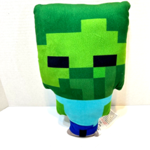 Mojang Minecraft Steve Zombie Creeper Plush Pillow Cushion Stuffed Animal 11.5&quot; - £16.40 GBP