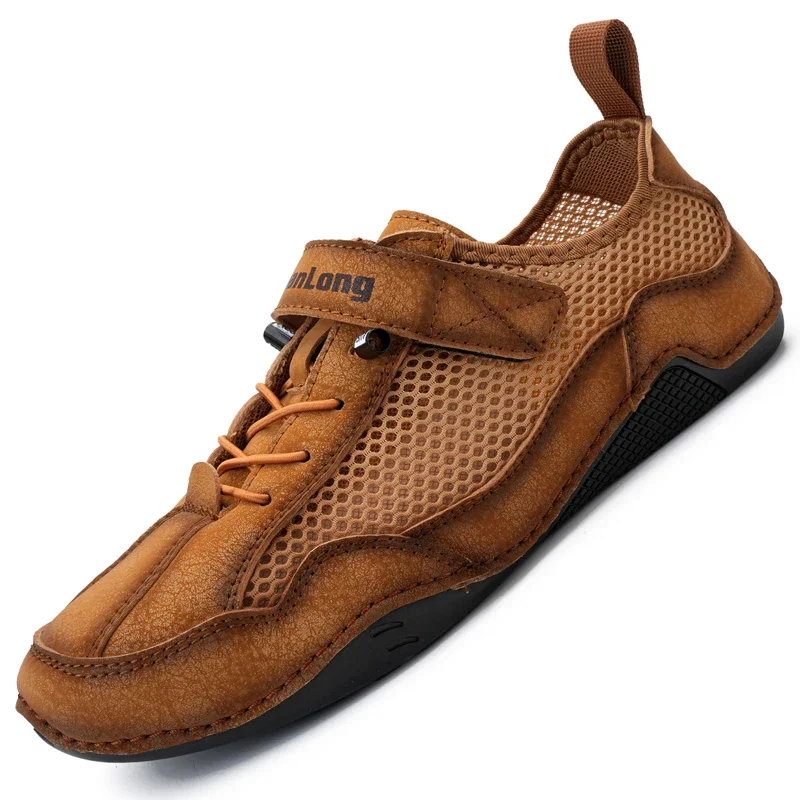  leather casual driving shoes comfortable trendy walking shoes outdoor versatile sports thumb200