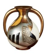 Vintage Correia Art Glass Vase Signed Dated Limited Edition City Black 1... - $167.46