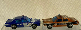 Vtg 1987 Matchbox Ford LTD Unit 22 &amp; 1987  Ford LTD County Sheriff Vehicle Cars - £23.86 GBP