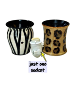 Scentsy Leopard and Zebra Print Plug-in Wall Wax Warmers JUST ONE Light ... - £11.51 GBP