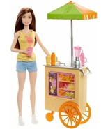 NEW Barbie Mattel Careers Smoothie Chef Playset with Brunette Doll &amp; Jui... - £22.32 GBP