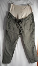 Maternity Pants  green Boot cut Old navy pull on full panel belly band S... - $736.77 MXN