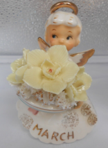 Geo Z Lefton Daffodil Aquamarine 489 Japan birthstone March Birthday Girl Angel - £34.79 GBP