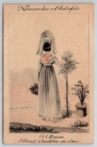 France Normandes Woman Traditional Costume Beautiful Headdress Postcard L21 - $8.95