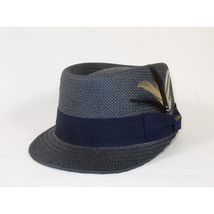 Men's LEGIONNAIRE Codet Cap Straw Hat Telescope Crown LGS703 Navy image 2