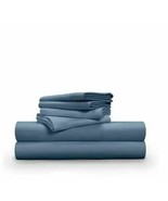 Pillow Guy Luxe Soft &amp; Smooth Tencel 6-Piece Full Sheet Set-Blue T4102214A - £189.13 GBP