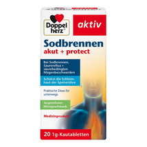 DOPPELHERZ Heartburn acute+protect chewable tablets 20 pieces - $1,800.68 MXN
