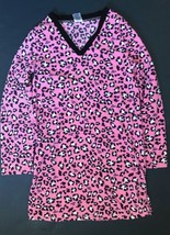 Joe Boxer Pink Leopard Cheetah Print Fleece Nightgown Size Small Fall Wi... - $6.93