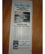 Kentucky Club For Pipe Lovers World Series Contest Print Magazine Ad 1952 - $186.86 MXN