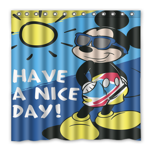 Minnie Mickey Cartoon Disney Custom Waterproof Polyester Shower Curtain 4 Size Item image 11