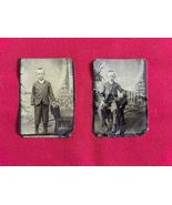 (2) Antique Tintype Photos 1800s Brothers PH54 - $19.55