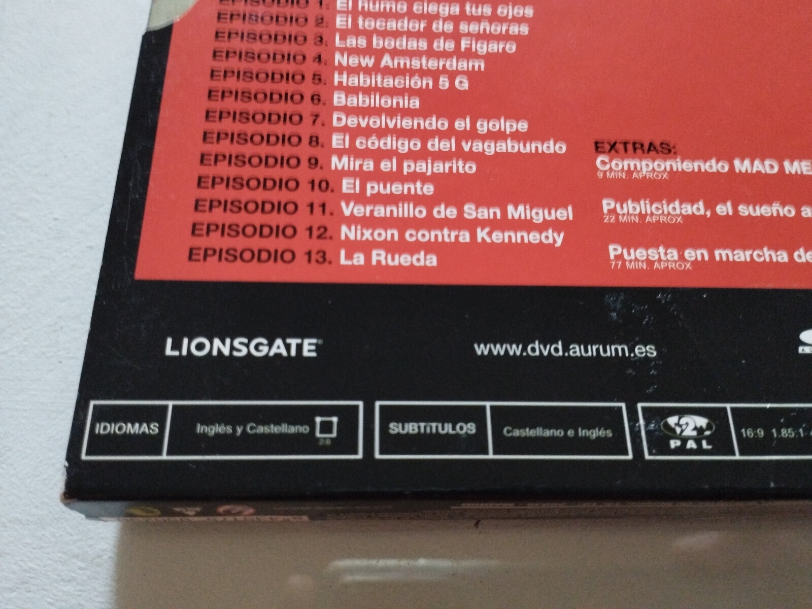 Mad Men First Season 1 Complete - 4 X DVD Spanish English Region 2 Am Item image 3