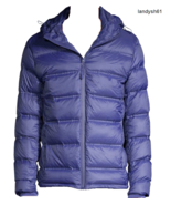 Saks Fifth Avenue Men&#39;s Blue Down Hood Coat Jacket Size US 2XL - £95.08 GBP