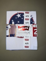 Levi’s Youth 2-Pack Tee Girls Size 4/5 Patriotic Red,White,Blue - $19.80