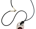 Heavy 1.75&quot;x1.25&quot; Baltic Amber Sterling Silver Pendant on Leather Cord - $296.01