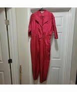 Vintage 70s Joan Walters Dark Pink Lightweight Jumpsuit Romper Womens Si... - $79.78 CAD