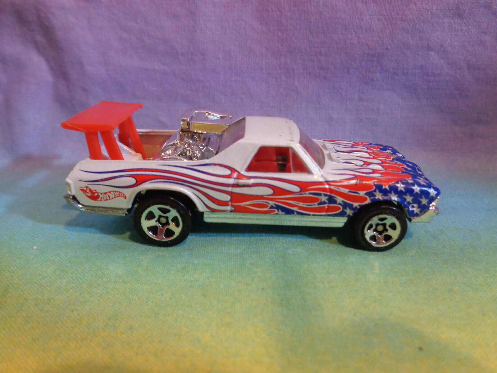 Primary image for Vintage 1999 Hot Wheels ‘68 Red White Blue USA Flames El Camino China