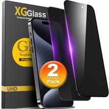 2x iPhone 15 14 13 12 11 Pro Max Privacy AntiSpy Tempered Glass Screen Protector - £16.78 GBP
